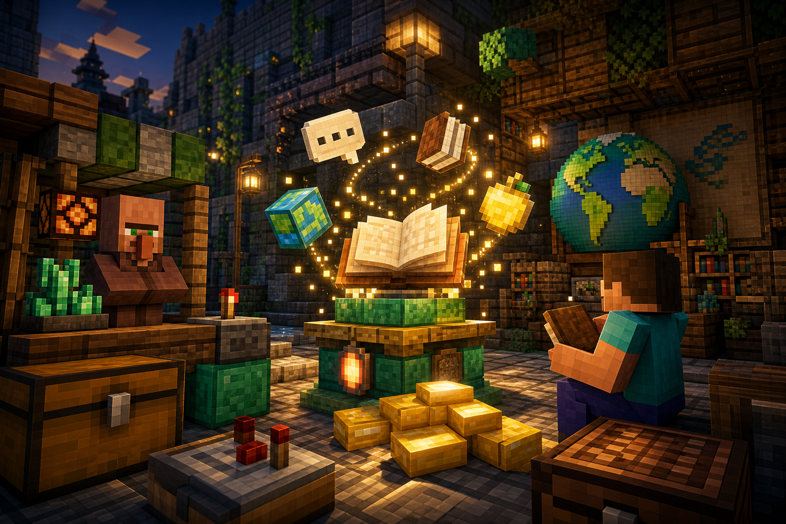 LearnForge - Learn Portuguese in Minecraft